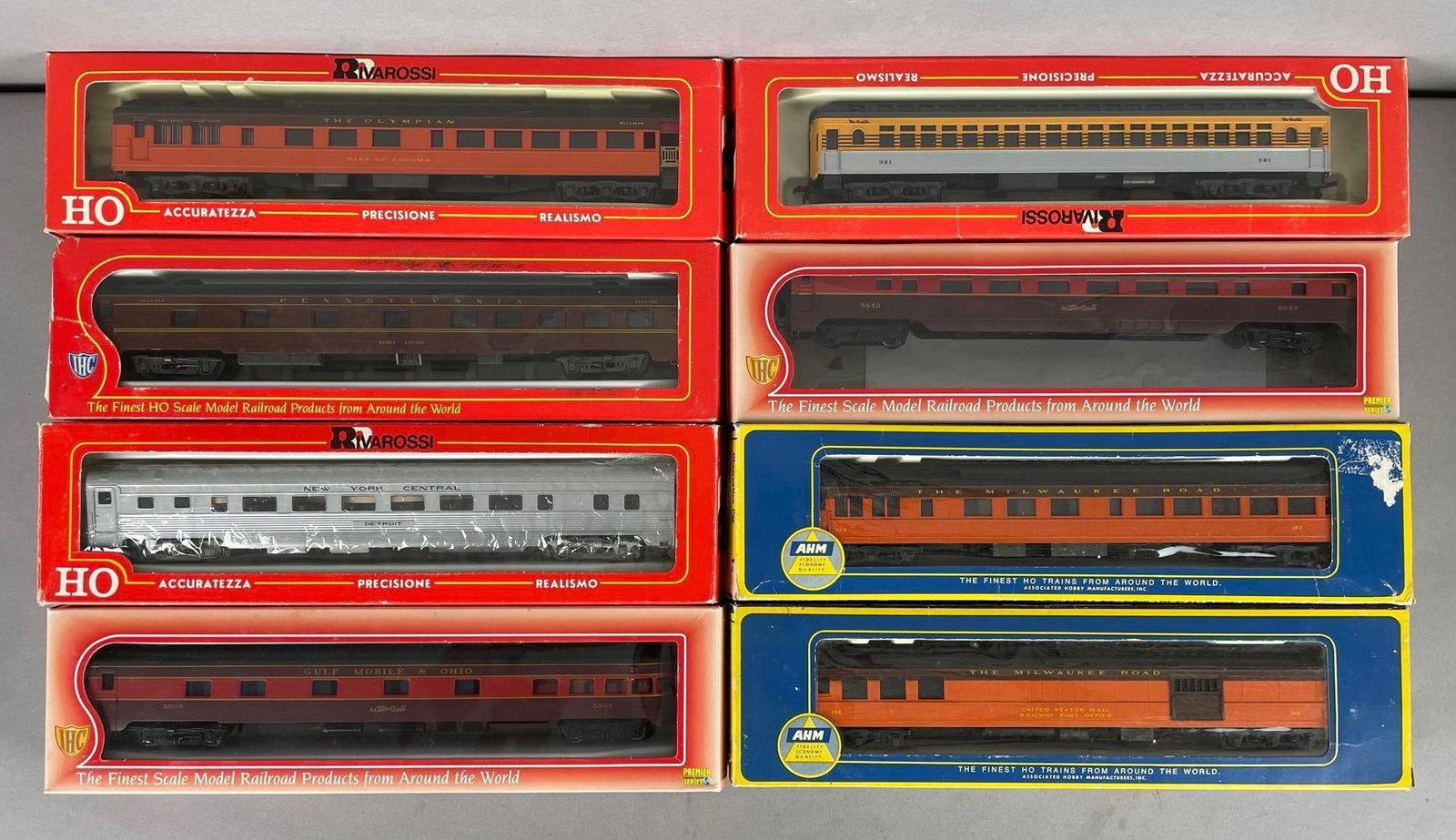 Group of Rivarossi HO Scale Freight Train Cars: Includes AHM, streamlined