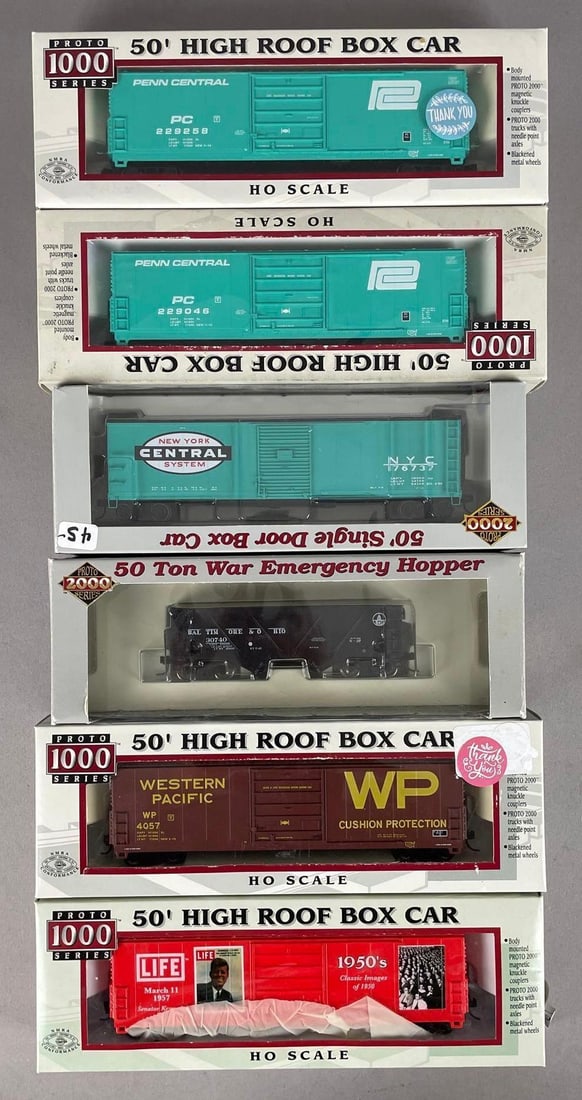 Group of Proto Series 1000 HO Scale Freight Train Cars (1 of 2)