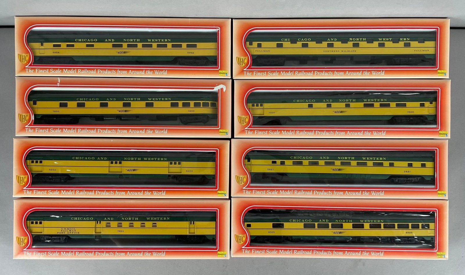 Group of IHC HO Scale C and NW Passenger Train Cars: Includes vista dome, observation