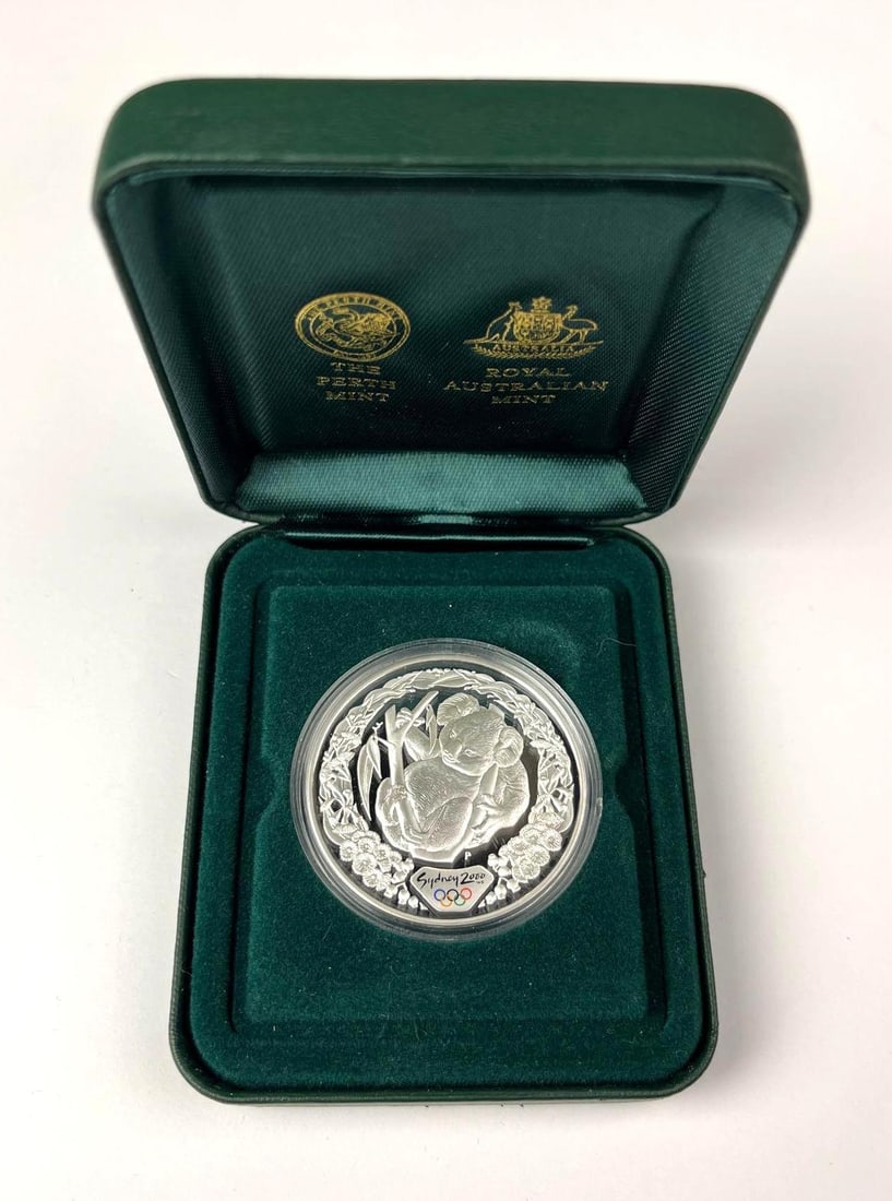 2000 Australia $5 Koala 1 oz .999 Fine Silver Proof Coin: Includes COA, Sydney 2000 Olympic Coin Collection