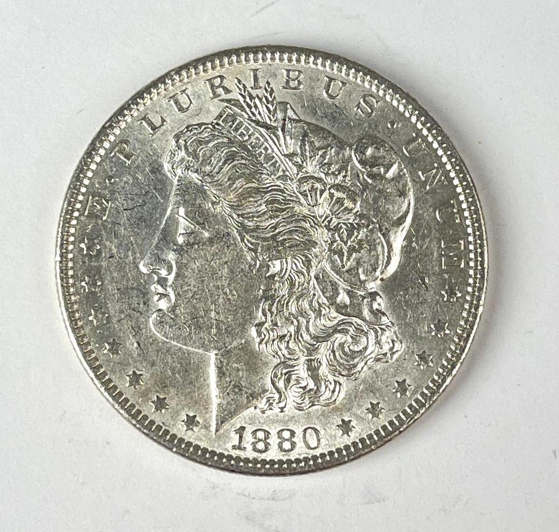 1880 US Morgan Silver Dollar (1 of 2)