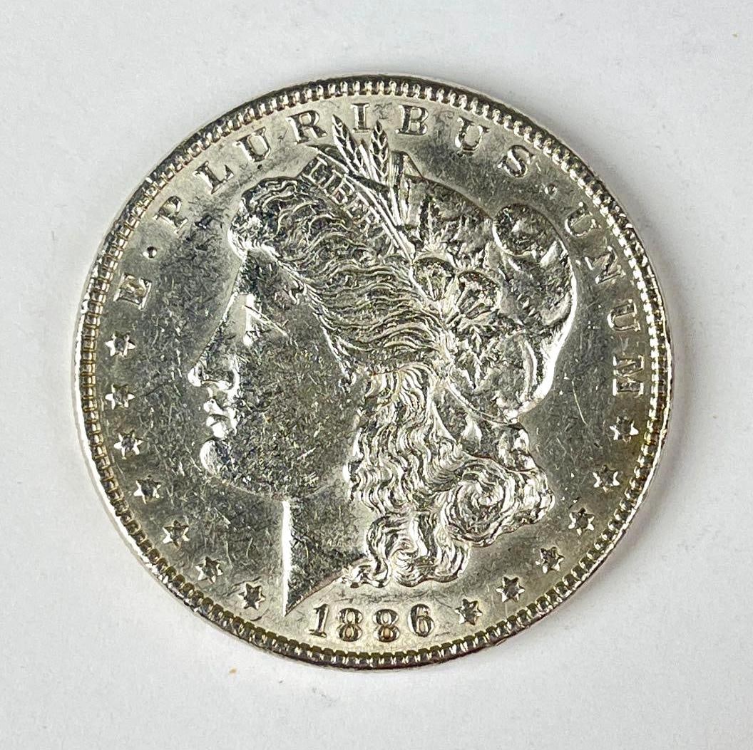 1886 US Morgan Silver Dollar (1 of 2)
