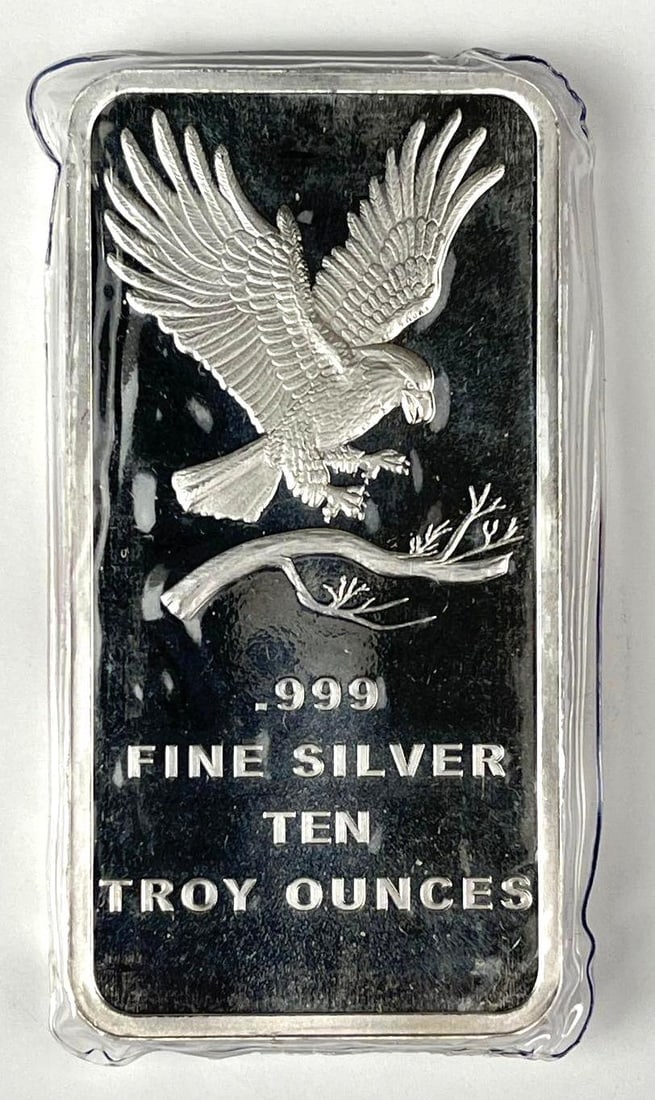SilverTowne Eagle 10 oz .999 Fine Silver Ingot/ Bar (1 of 2)