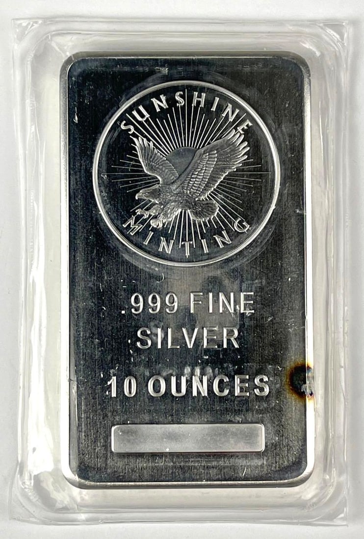 Sunshine Minting Eagle 10 oz .999 Fine Silver Ingot/ Bar: Sunshine Minting Eagle 10 oz .999 Fine Silver Ingot/ Bar