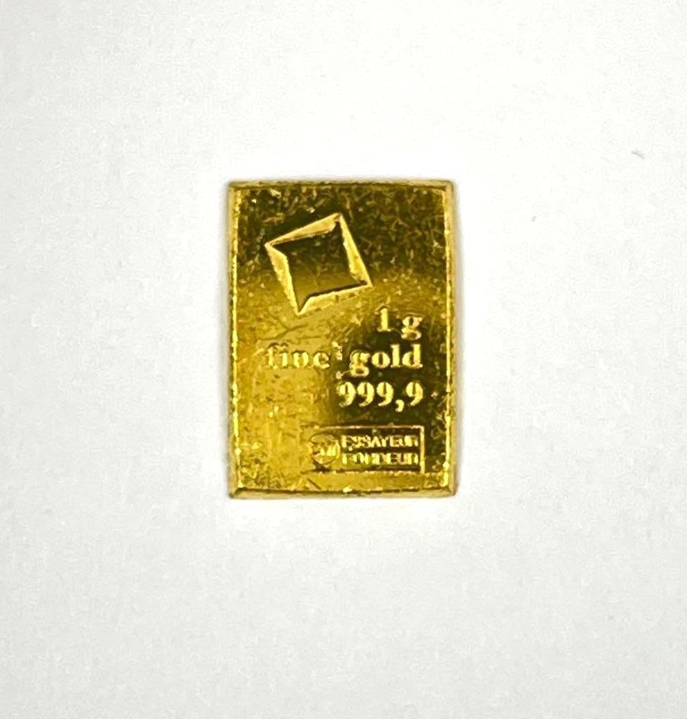 Essayeur Fondeur 1 Gram 999.9 Fine Gold Ingot/ Bar (1 of 2)