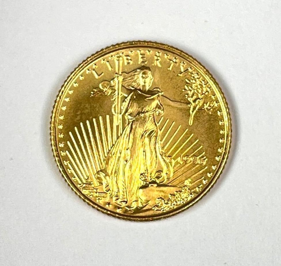 1996 US $5 American Gold Eagle 1/10 oz Fine Gold Coin: 1996 US $5 American Gold Eagle 1/10 oz Fine Gold Coin