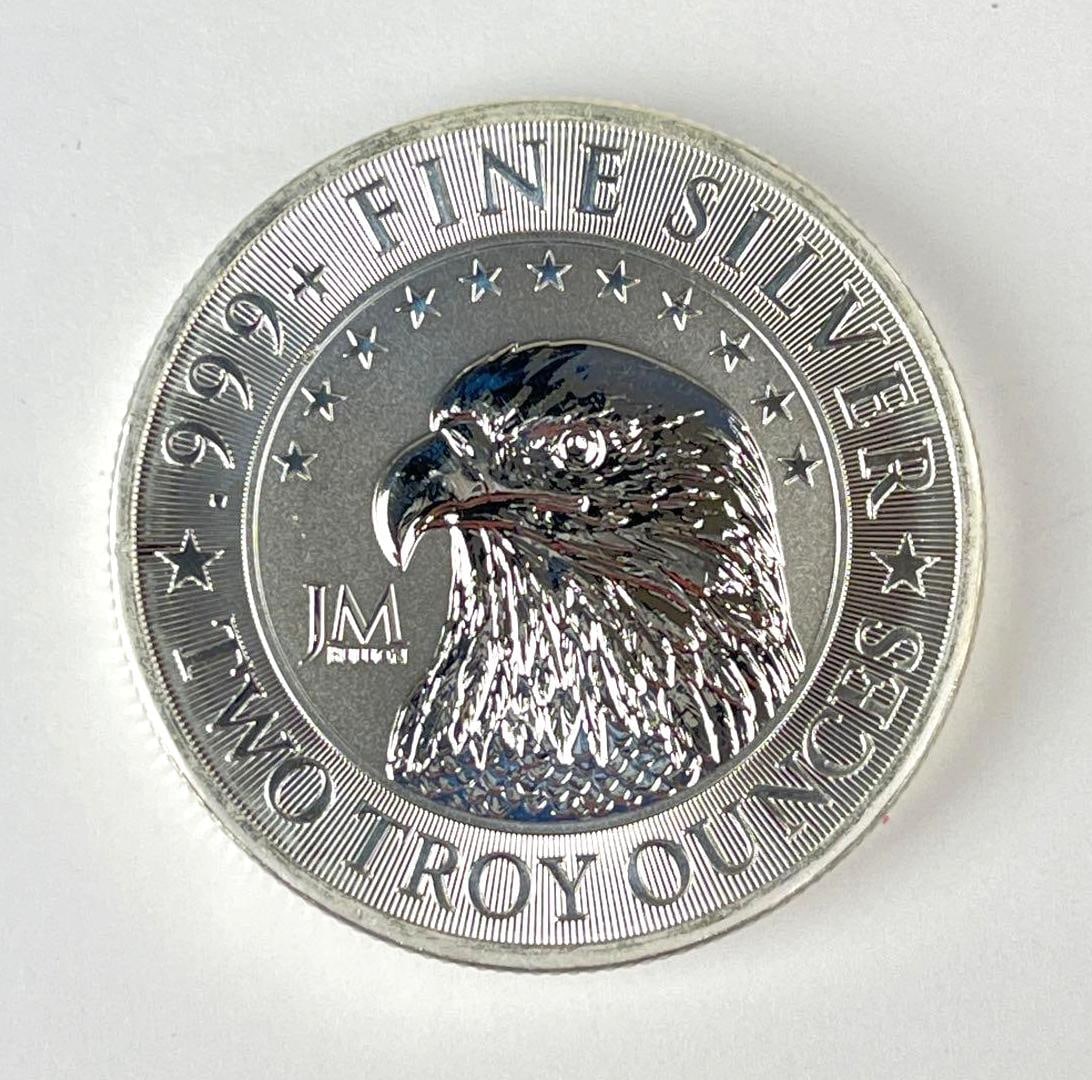JM Bullion Eagle 2 oz .999 Fine Silver Round (1 of 2)