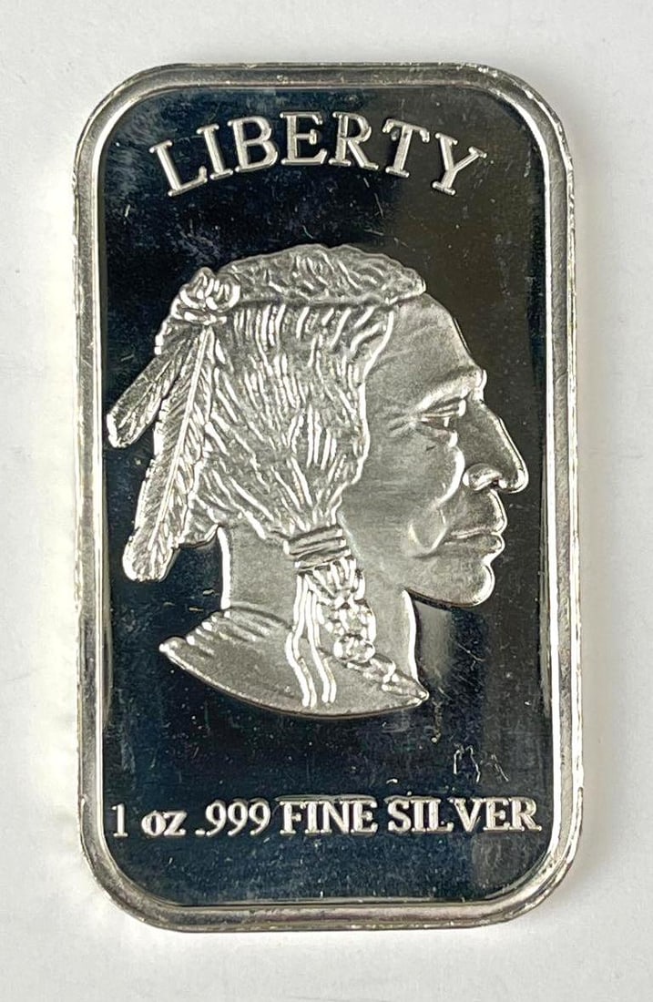 Buffalo Design 1 oz .999 Fine Silver Ingot/ Bar: Buffalo Design 1 oz .999 Fine Silver Ingot/ Bar