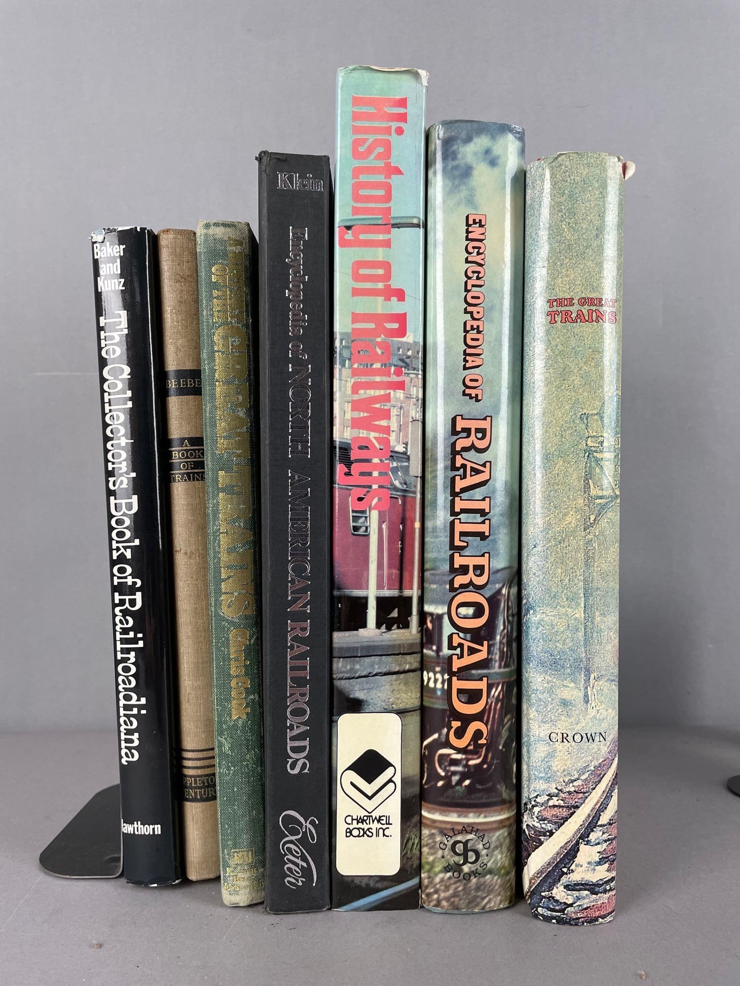 Group of Railroad Books: History of railways measures 13 1/2 inches x 9 1/2 inches