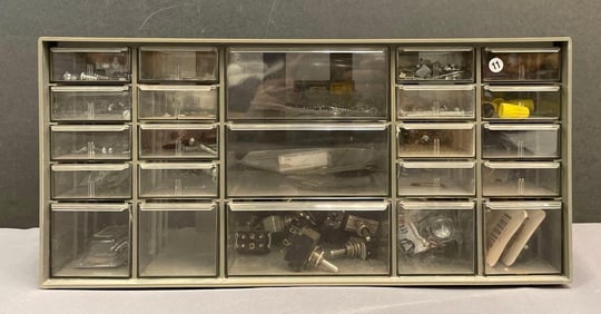 Cabinet of Train Set Parts
