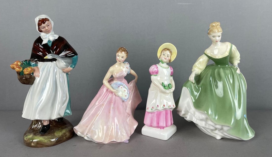 Group of 4 Royal Doulton Porcelain Female Figurines (1 of 3)