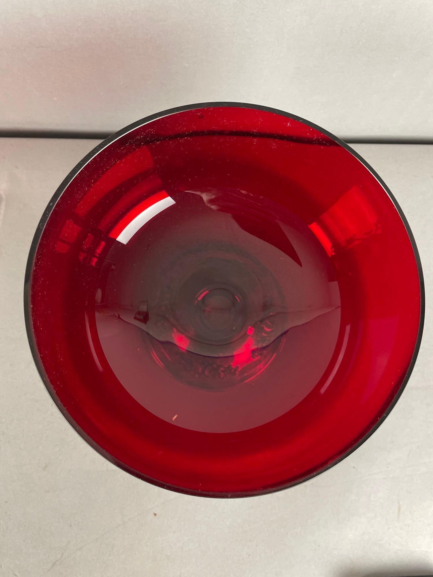 Antique Gorham Sterling Silver Ruby Glass Bowl - 3