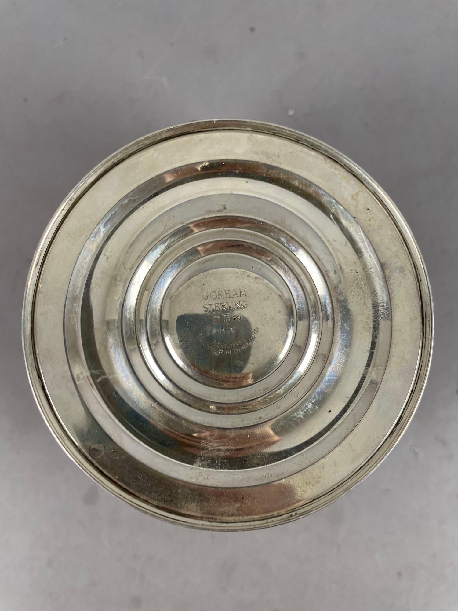 Antique Gorham Sterling Silver Ruby Glass Bowl - 4