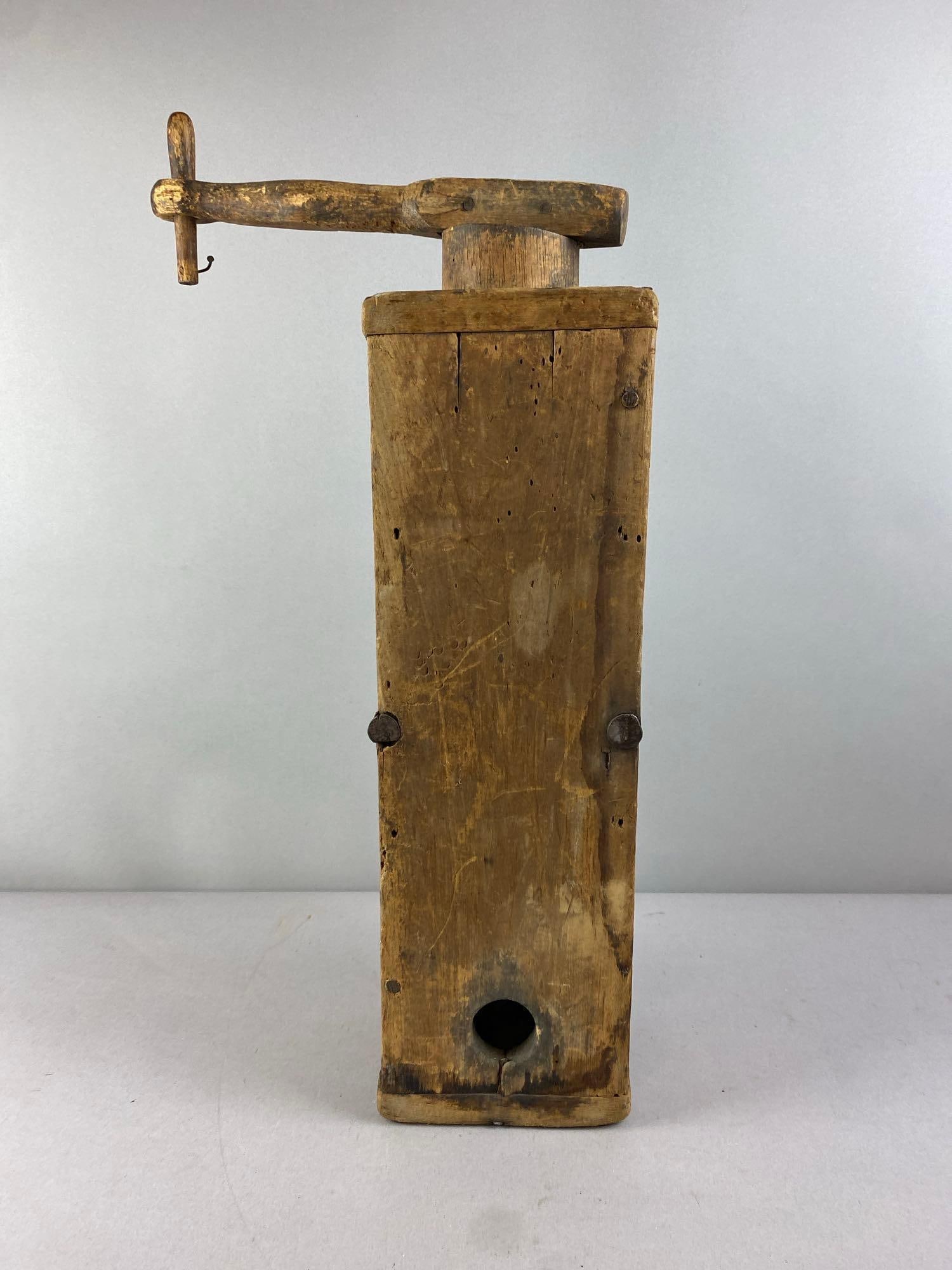 Primitive Wood Meat Grinder - 3