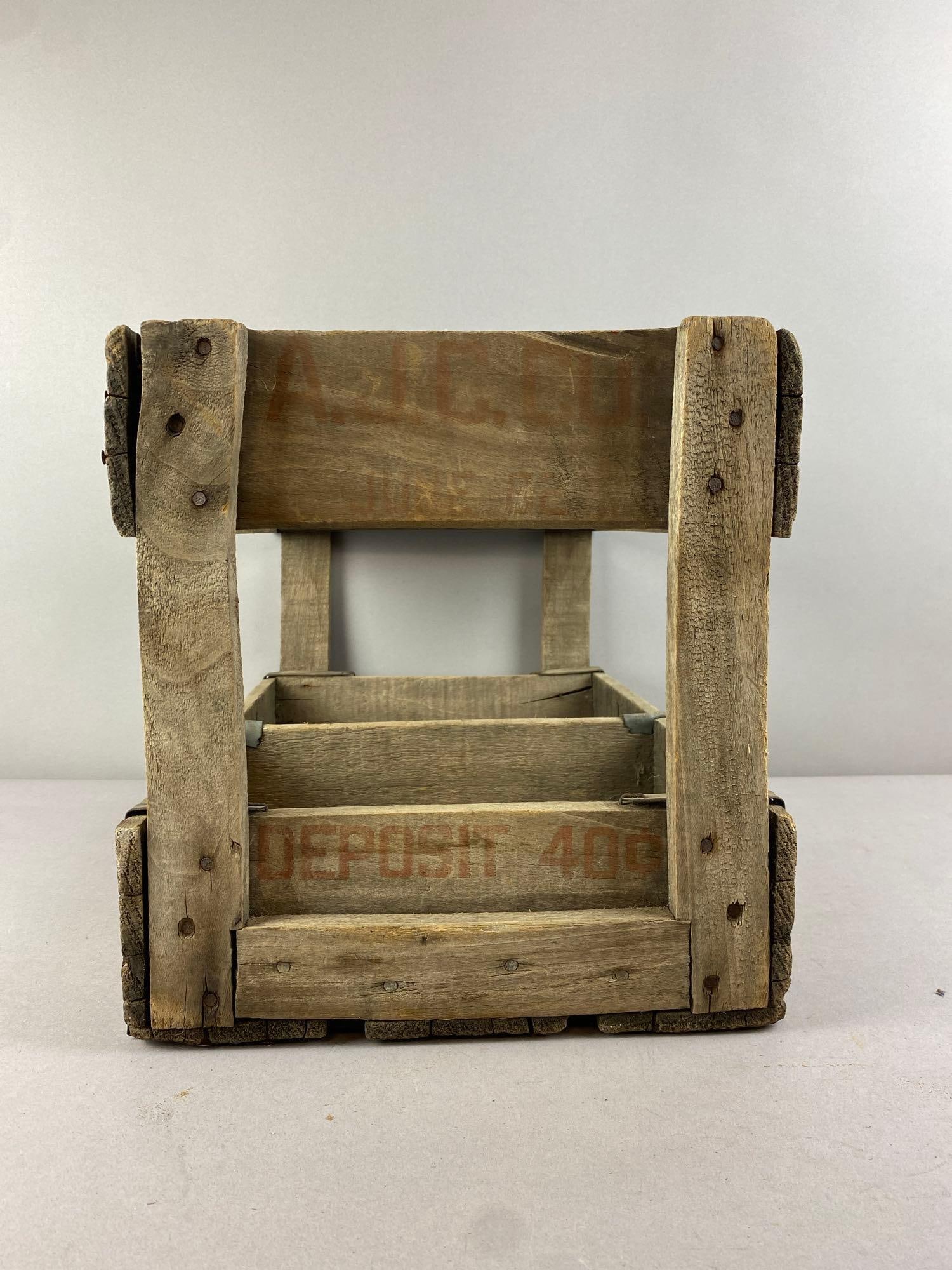 Vintage Canfields Wood Crate - 4
