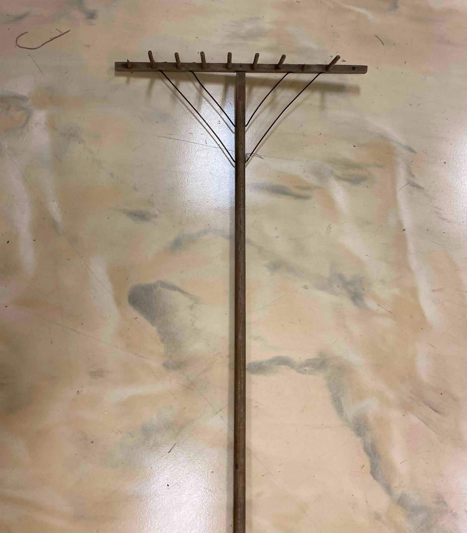 Primitive Wood Garden Rake - 2