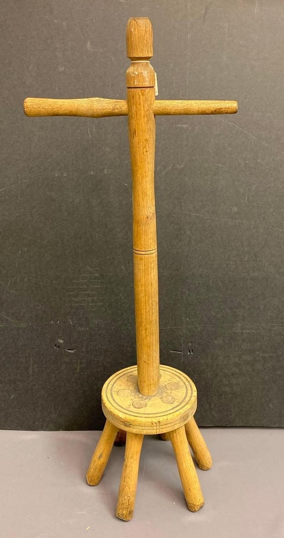 Primitive Wood Two-Handle Washer/ Agitator: Measures 35 inches in length.