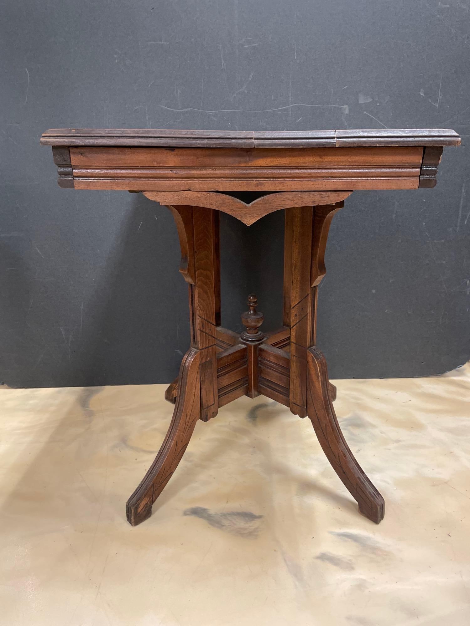 Antique Walnut Parlor Table - 3