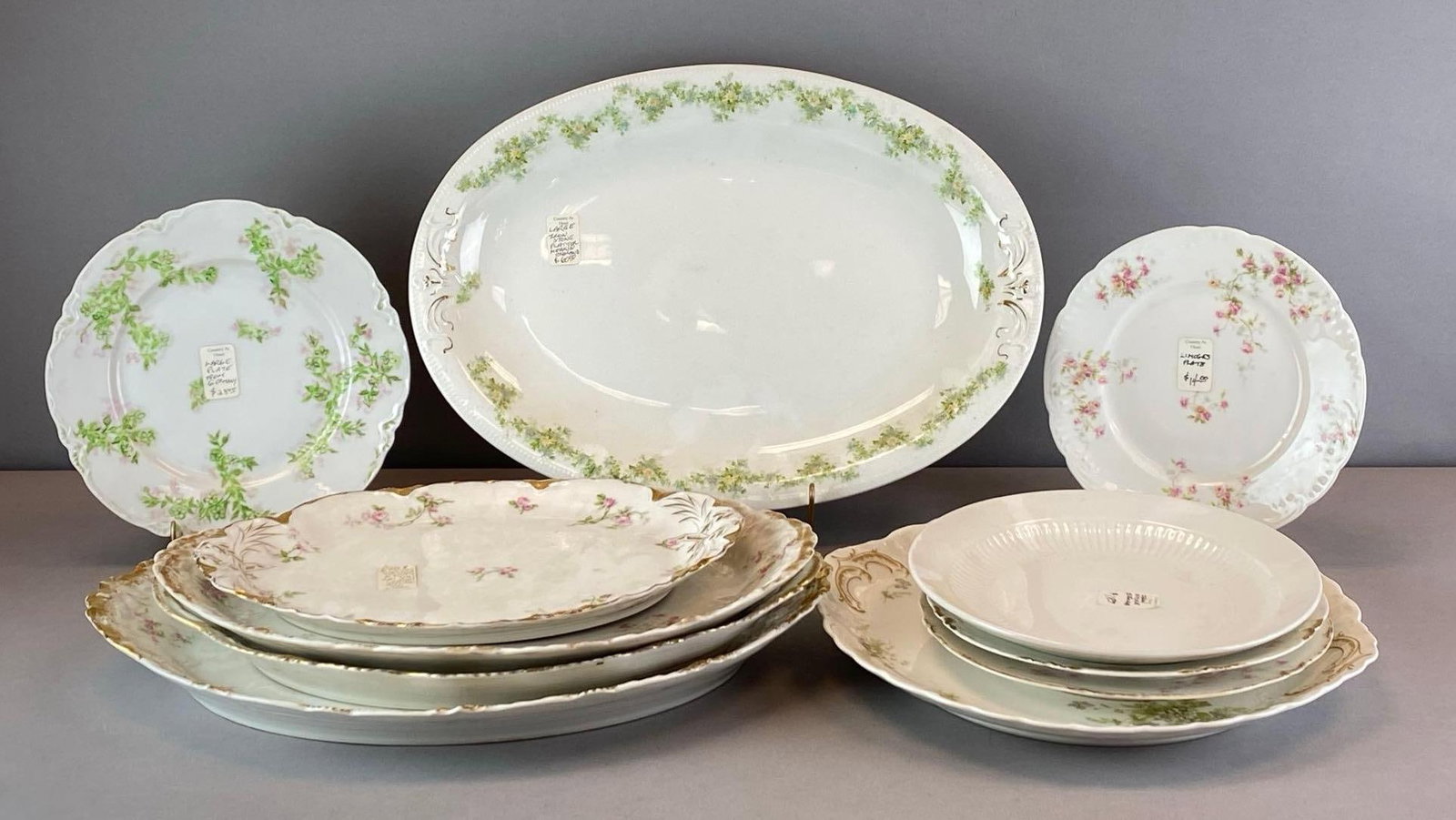 Group of Floral Motif Porcelain Platters and More (1 of 3)