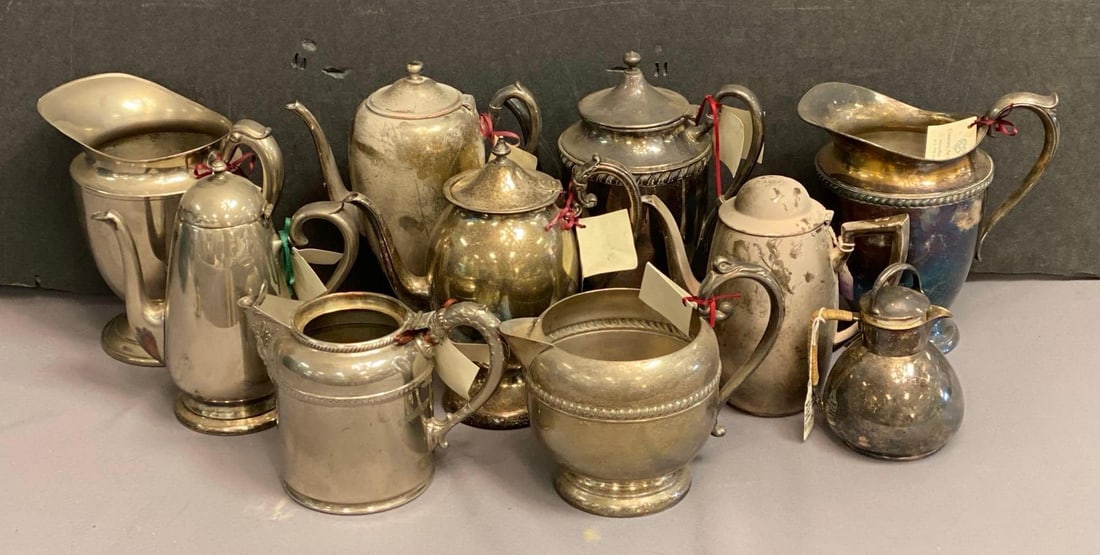 Group of Assorted Silverplated Pitchers and More (1 of 3)