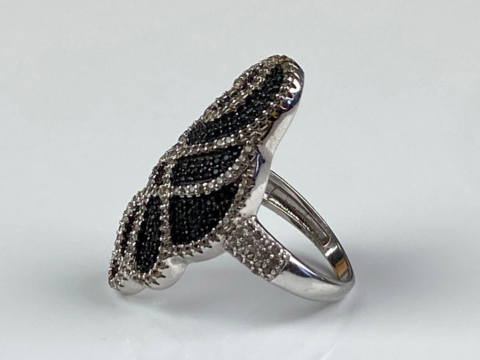 FZN Sterling Silver CZ Cluster Ring - 2