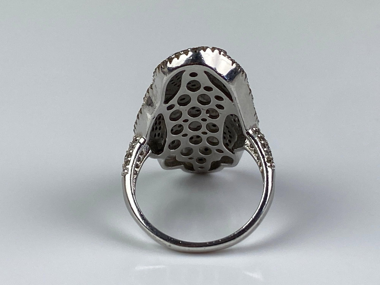 FZN Sterling Silver CZ Cluster Ring - 3