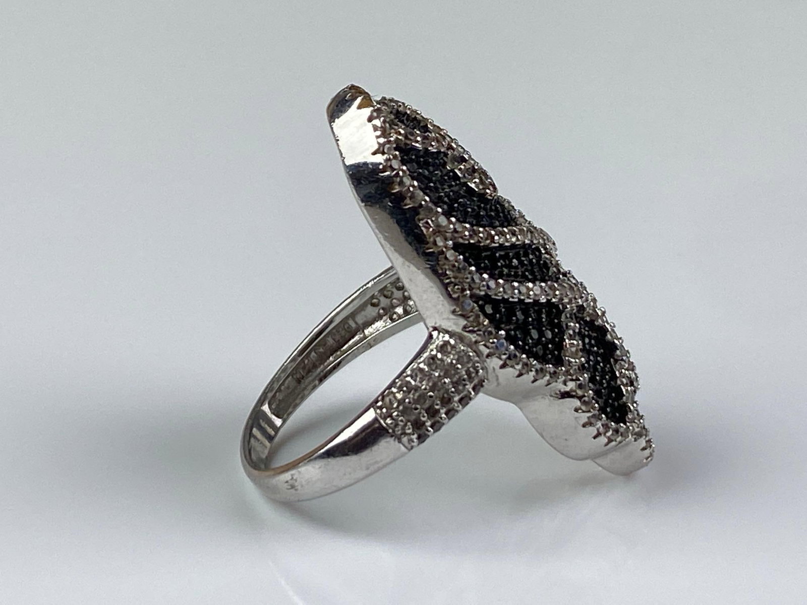 FZN Sterling Silver CZ Cluster Ring - 4