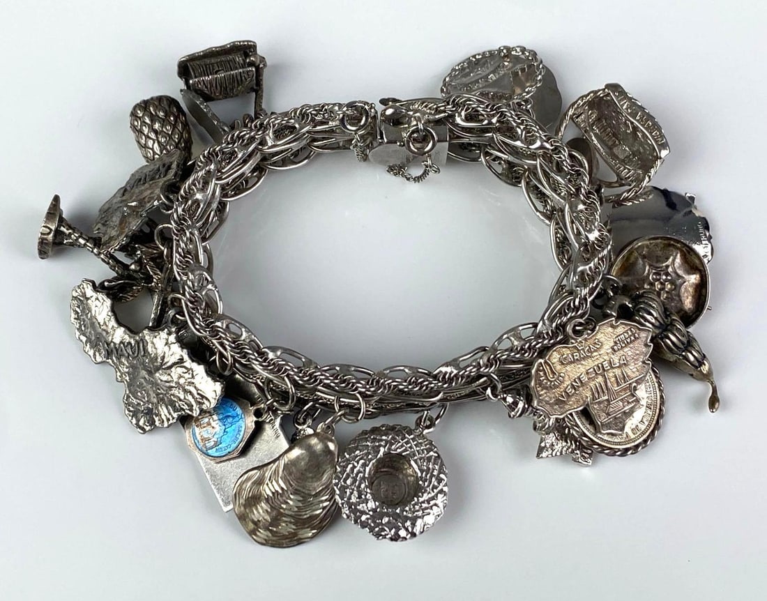 Sterling Silver Charm Bracelet (1 of 2)