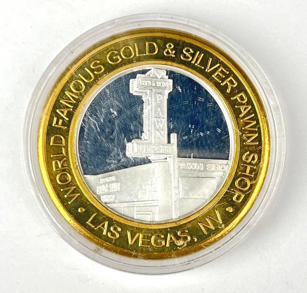 2014 Limited Edition Gold And Silver Pawn 25th Anniversary Las Vegas, Nevada .60 oz .999 Fine Silver (1 of 2)