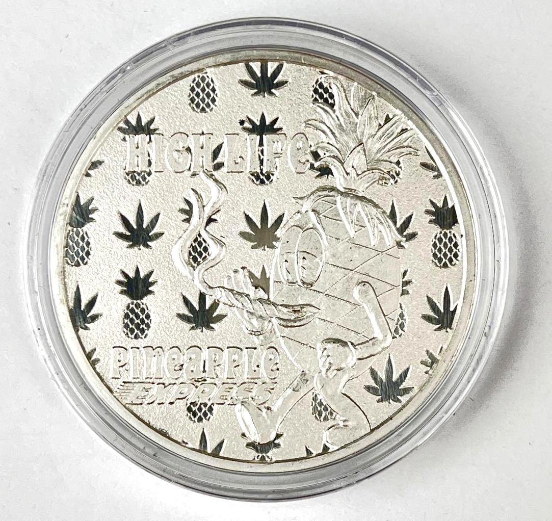 High Life Pineapple Express 1 oz .999 Fine Silver Round (1 of 2)