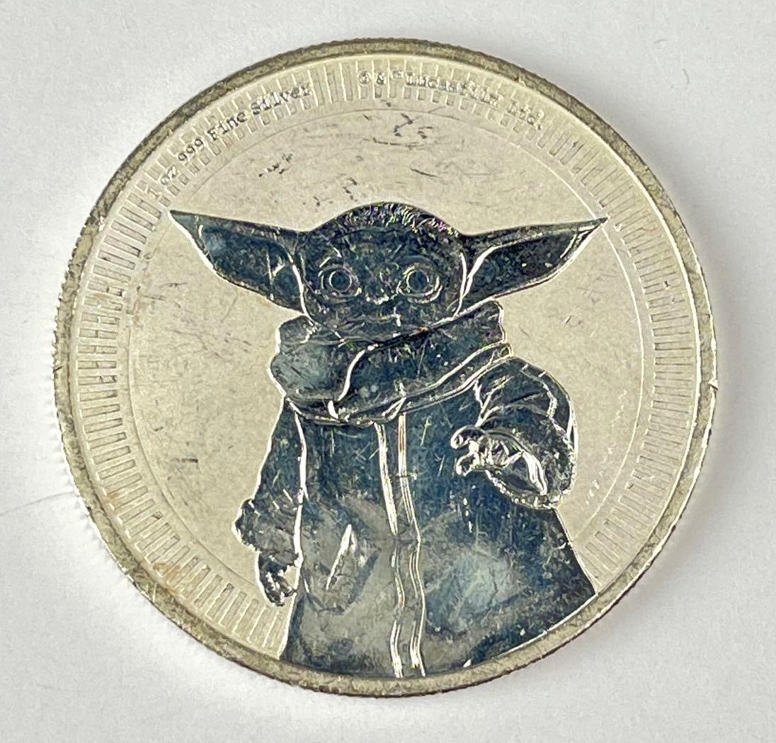 2021 NIUE $2 Baby Grogu 1 oz .999 Fine Silver Coin: 2021 NIUE $2 Baby Grogu 1 oz .999 Fine Silver Coin