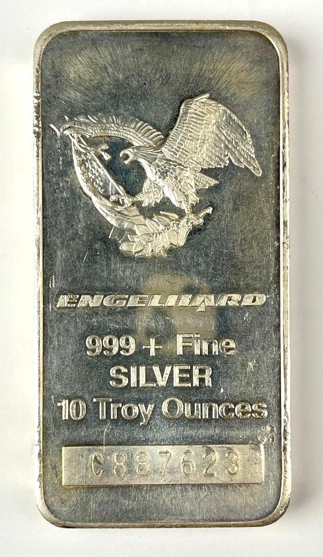 Engelhard Eagle 10 oz 999 Fine Silver Ingot/ Bar (1 of 2)