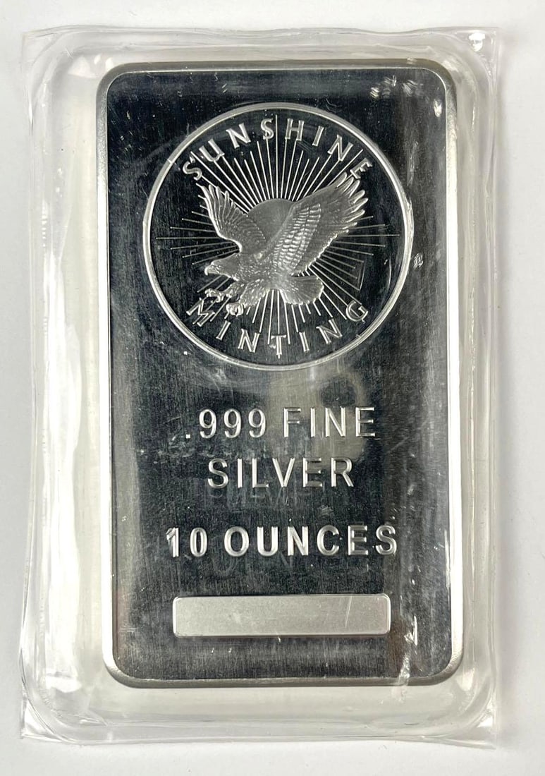 Sunshine Minting Eagle 10 oz .999 Fine Silver Ingot/ Bar (1 of 2)