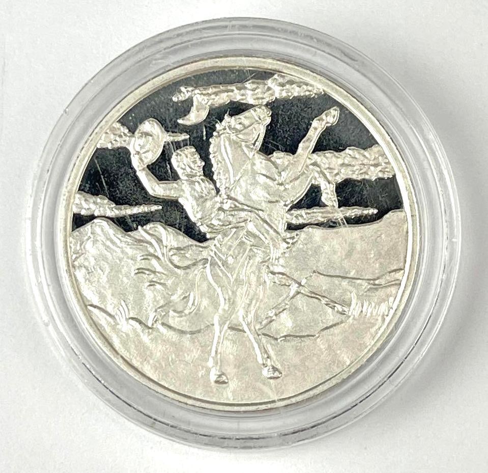 Liberty Cowboy 1/2 oz .999 Fine Silver Round: Liberty Cowboy 1/2 oz .999 Fine Silver Round