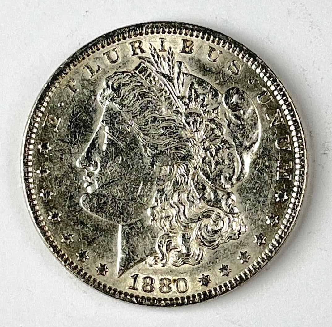 1880 US Morgan Silver Dollar (1 of 2)