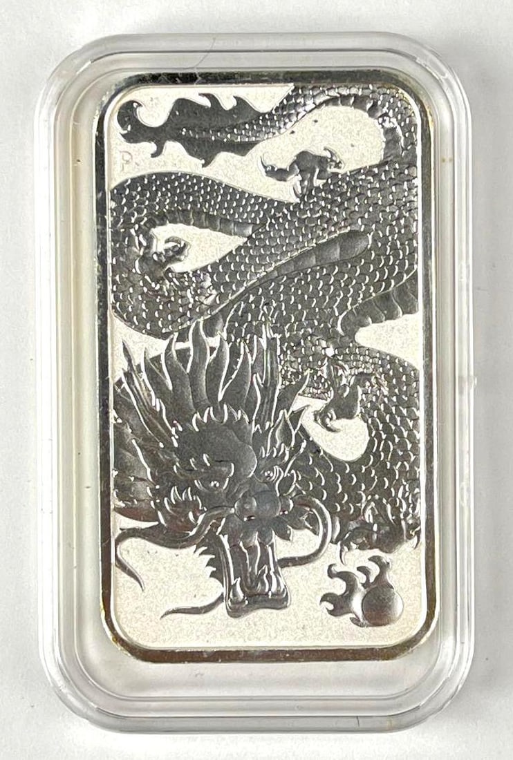2022 Australia $1 Dragon Good Luck 1 oz 9999 Silver Ingot/ Bar Coin (1 of 2)