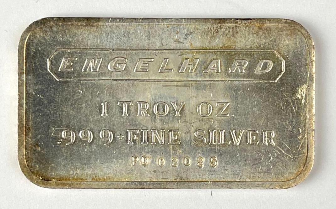 Engelhard 1 oz .999 Fine Silver Ingot/ Bar (1 of 2)
