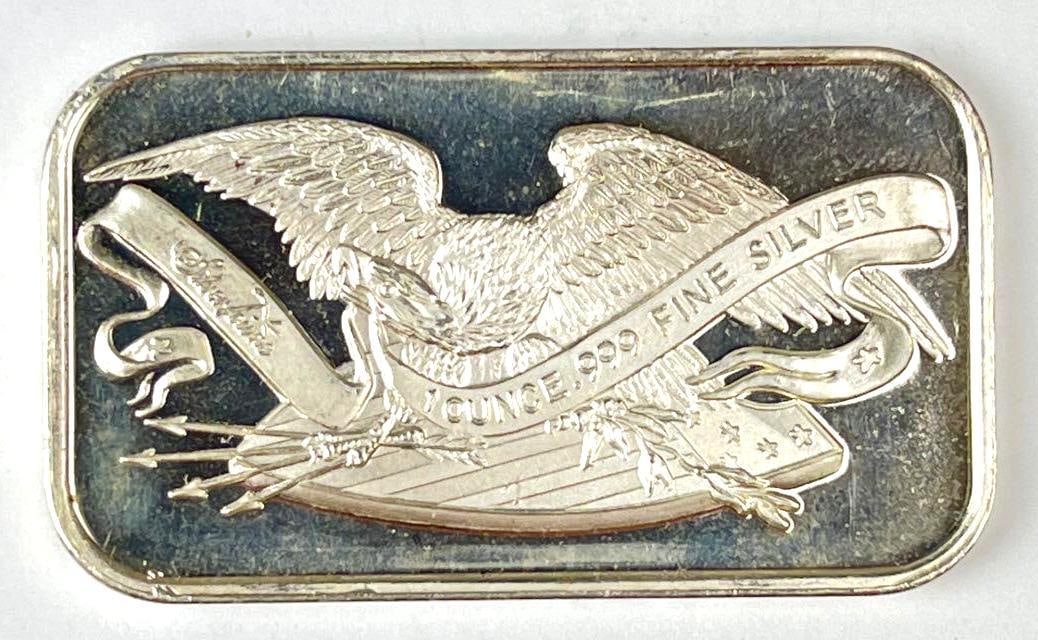 SilverTowne Eagle 1 oz .999 Fine Silver Ingot/ Bar (1 of 2)