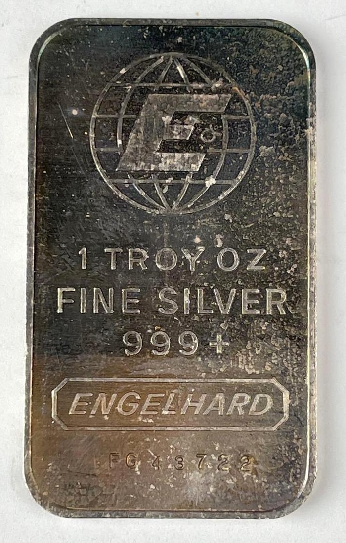 Engelhard 1 oz 999 Fine Silver Ingot/ Bar: Engelhard 1 oz 999 Fine Silver Ingot/ Bar