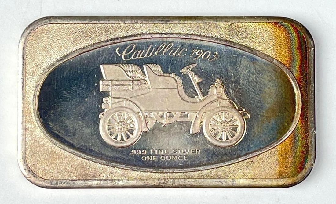 1903 Cadillac 1 oz .999 Fine Silver Ingot/ Bar (1 of 2)