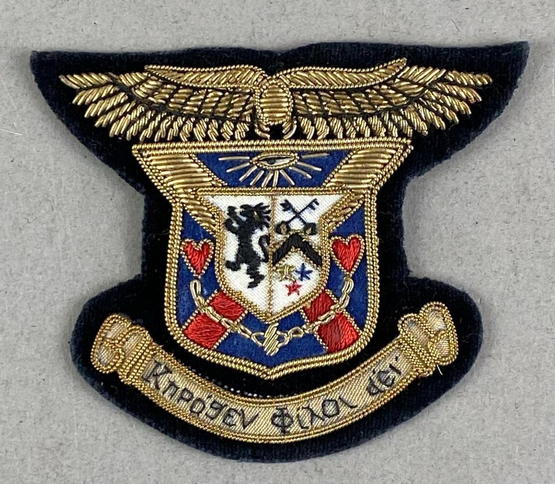 Fraternal Delta Kappa Epsilon Embroidery Patch: Measures 3 inches H x 3 1/2 inches W