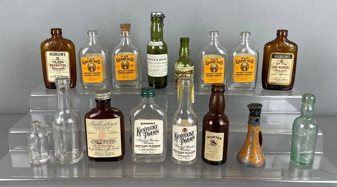 Group of Vintage Miniature Glass Liquor Bottles (1 of 2)