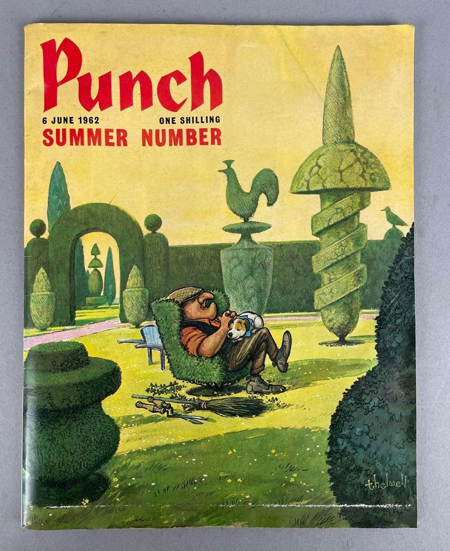 June 1962 Punch Magazine: British, summer number, measures 11 1/4 inches x 8 3/4 inches