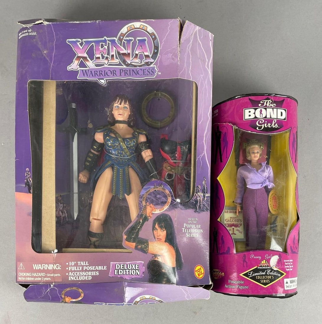 Group of 2 Female Action Figures: Includes 10 inches xena warrior princess, pussy galore