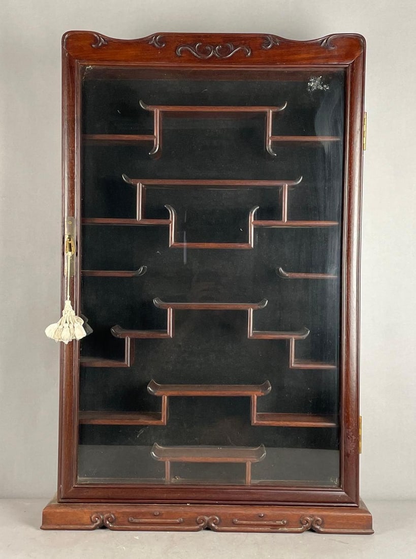 Chinese Wood Wall Display Cabinet (1 of 3)