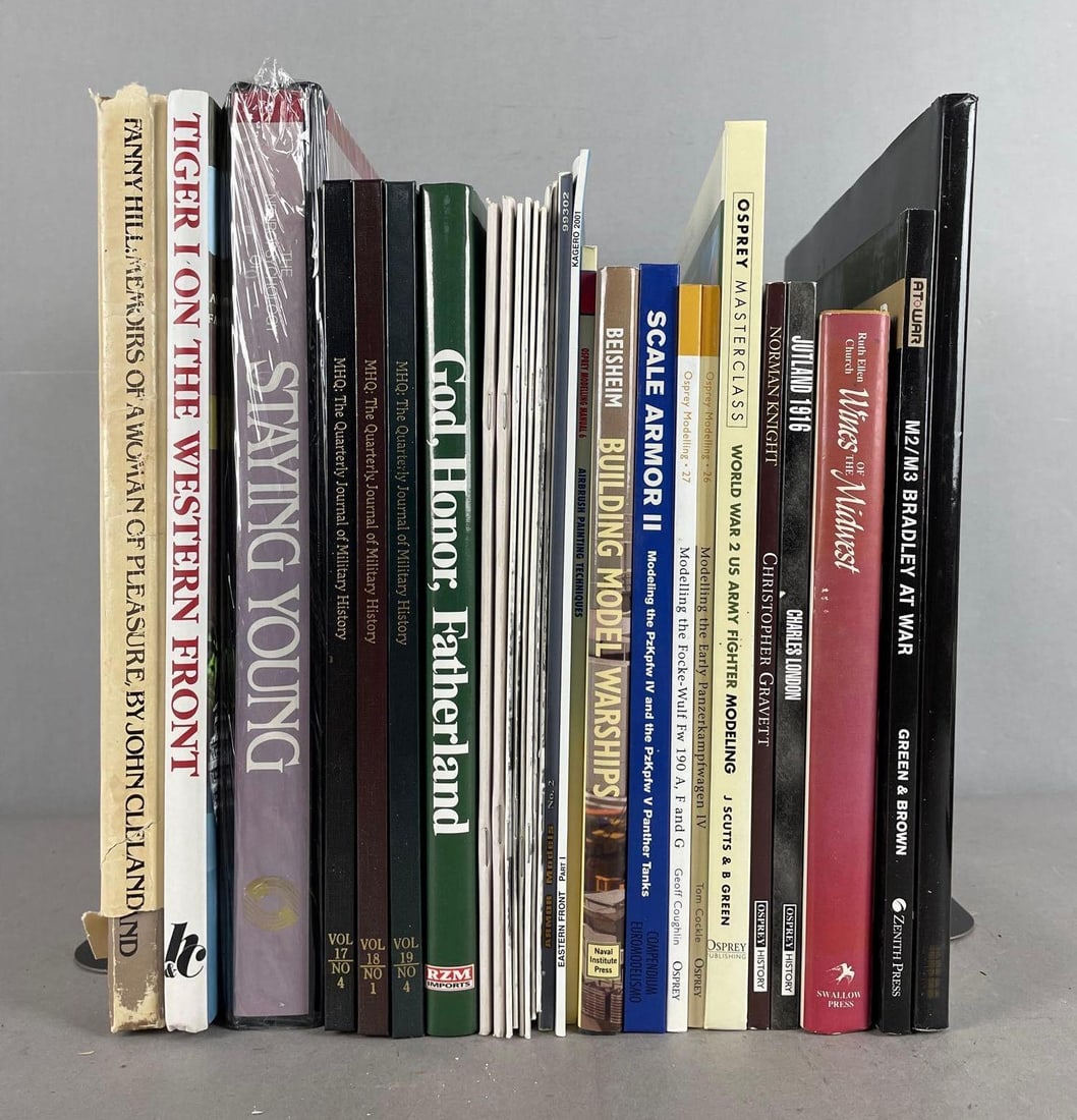 Group of Military / War Books: Tiger I on the western front measures 12 1/2 inches x 9 3/4 inches