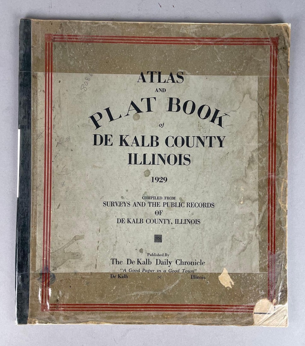 1929 Atlas and Plat Book of Dekalb County Illinois (1 of 9)
