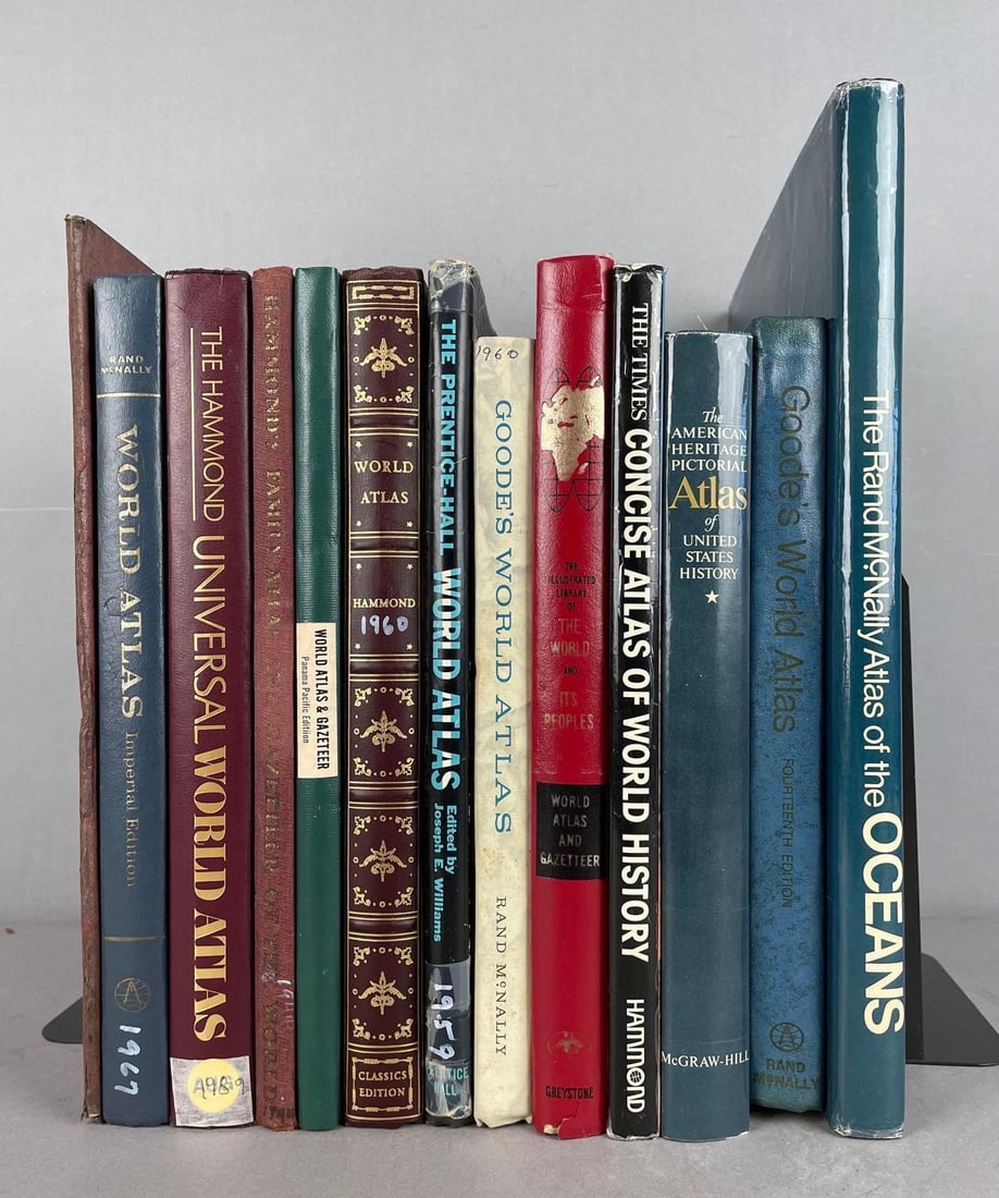 Group of Vintage World Atlases (1 of 2)