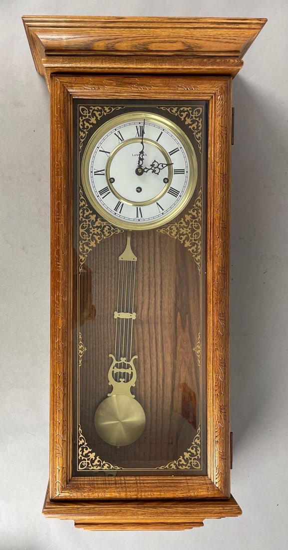 German Landmark Oak Wind-Up Wall Clock (1 of 6)