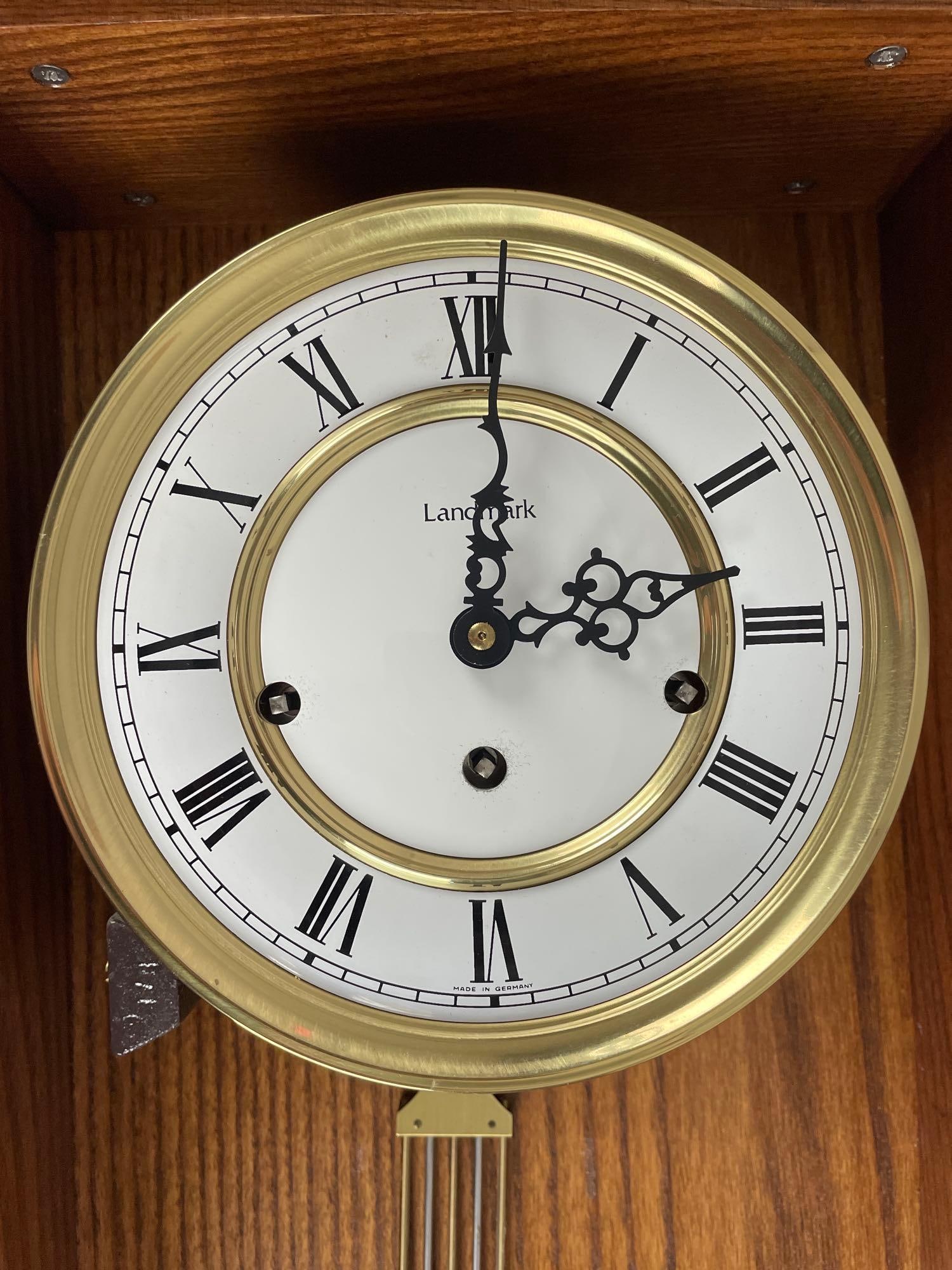 German Landmark Oak Wind-Up Wall Clock - 2
